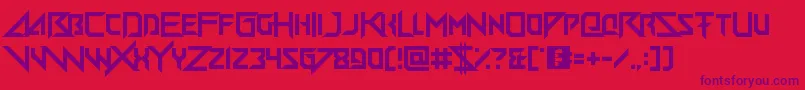 Шрифт BigQuicksand – фиолетовые шрифты на красном фоне