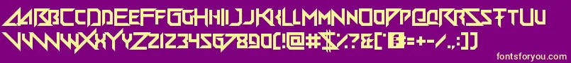 BigQuicksand Font – Yellow Fonts on Purple Background