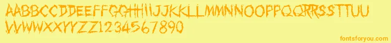 Más sobre la fuente Under1 fuente Under1 – Fuentes Naranjas Sobre Fondo Amarillo