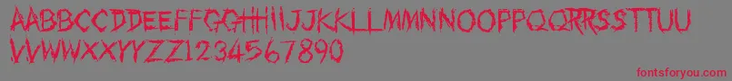 Under1 Font – Red Fonts on Gray Background