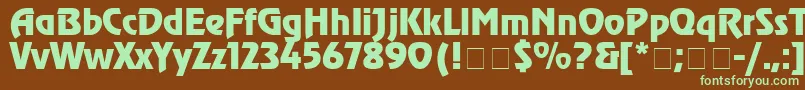 Шрифт Agrev3 – зелёные шрифты на коричневом фоне