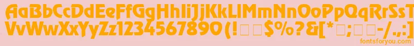 Agrev3 Font – Orange Fonts on Pink Background