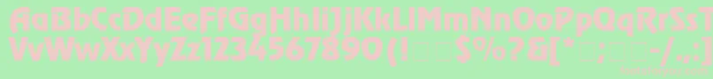 Agrev3 Font – Pink Fonts on Green Background