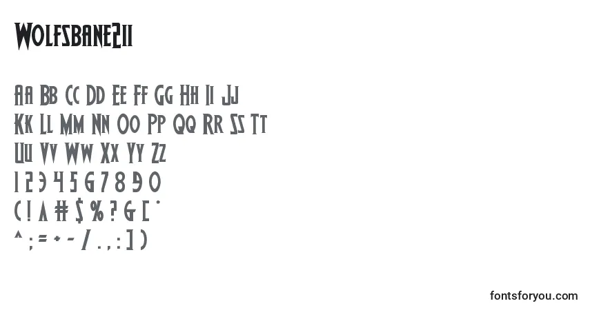 A fonte Wolfsbane2ii – alfabeto, números, caracteres especiais