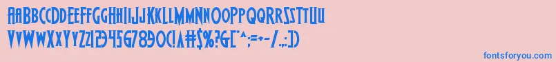 Wolfsbane2ii Font – Blue Fonts on Pink Background