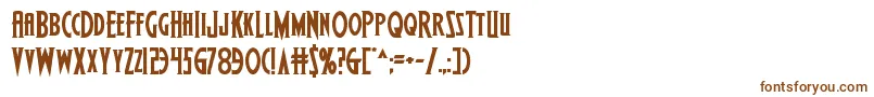 Wolfsbane2ii-Schriftart – Braune Schriften auf weißem Hintergrund