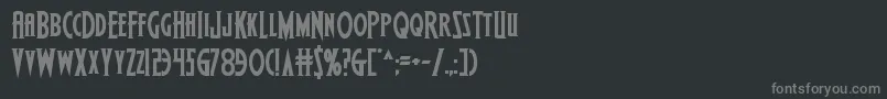 フォントWolfsbane2ii – 黒い背景に灰色の文字