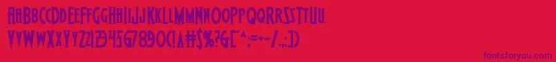 Wolfsbane2ii Font – Purple Fonts on Red Background