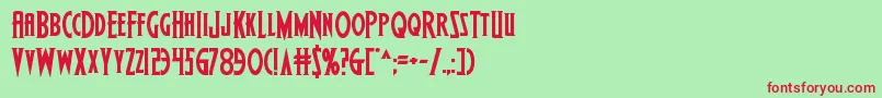 Wolfsbane2ii Font – Red Fonts on Green Background