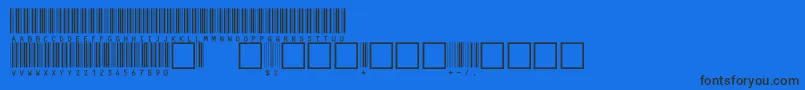 V100021 Font – Black Fonts on Blue Background