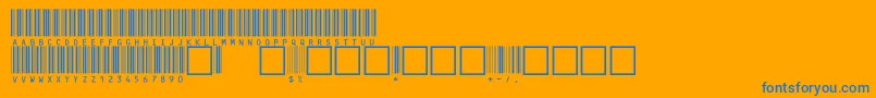 V100021 Font – Blue Fonts on Orange Background