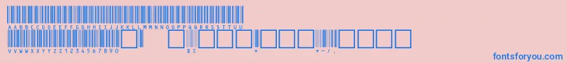 V100021 Font – Blue Fonts on Pink Background