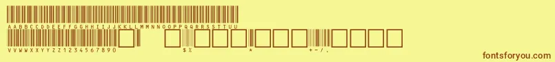 V100021 Font – Brown Fonts on Yellow Background