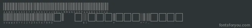 V100021 Font – Gray Fonts on Black Background
