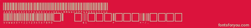 V100021 Font – Green Fonts on Red Background