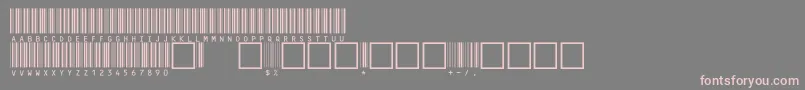 フォントV100021 – 灰色の背景にピンクのフォント