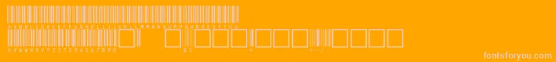 V100021 Font – Pink Fonts on Orange Background
