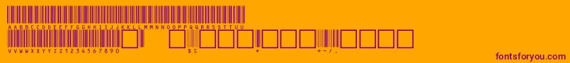 V100021 Font – Purple Fonts on Orange Background