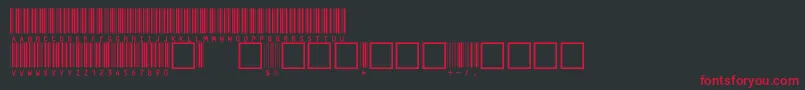 V100021 Font – Red Fonts on Black Background