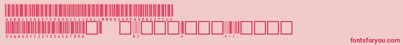 V100021 Font – Red Fonts on Pink Background