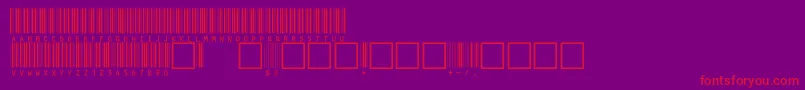 V100021 Font – Red Fonts on Purple Background