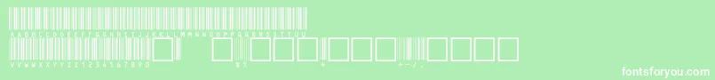 V100021 Font – White Fonts on Green Background