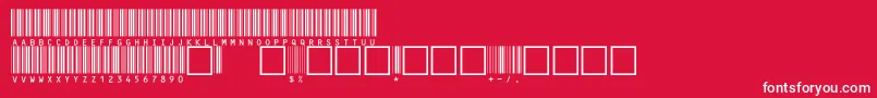 V100021 Font – White Fonts on Red Background