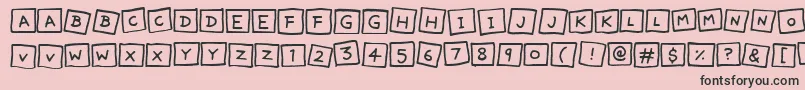 CuteNotes Font – Black Fonts on Pink Background