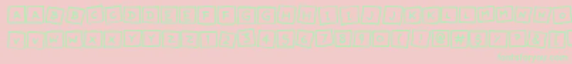 CuteNotes Font – Green Fonts on Pink Background