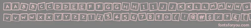 Fonte CuteNotes – fontes rosa em um fundo cinza