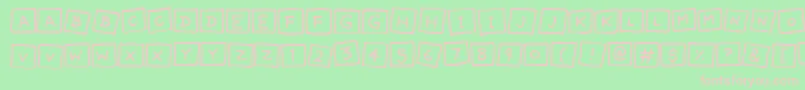 CuteNotes Font – Pink Fonts on Green Background