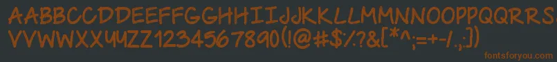 UrbanClass Font – Brown Fonts on Black Background