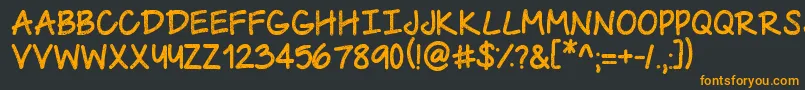 UrbanClass Font – Orange Fonts on Black Background