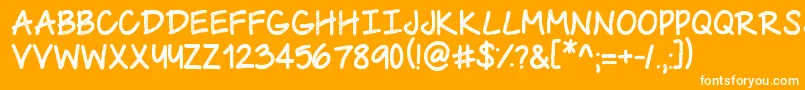 UrbanClass Font – White Fonts on Orange Background