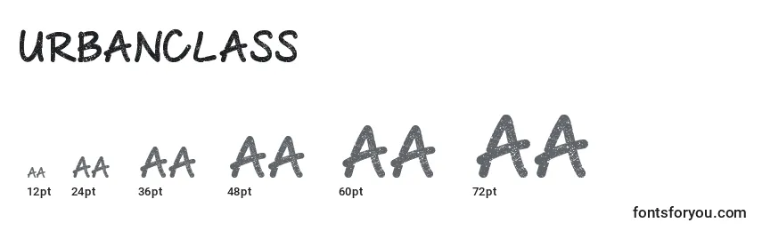 UrbanClass Font Sizes