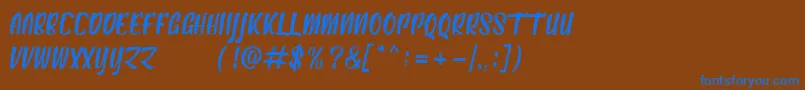 AntebrasDemo Font – Blue Fonts on Brown Background