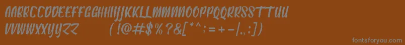 AntebrasDemo Font – Gray Fonts on Brown Background