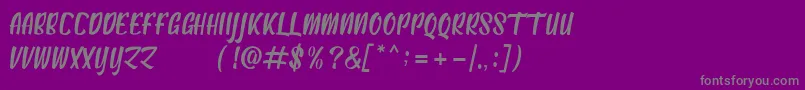 AntebrasDemo Font – Gray Fonts on Purple Background