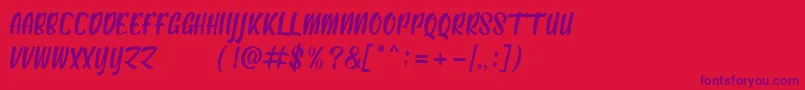 AntebrasDemo Font – Purple Fonts on Red Background
