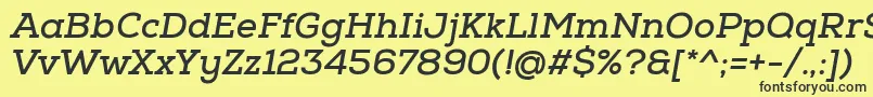 NexaSlabBoldOblique Font – Black Fonts on Yellow Background