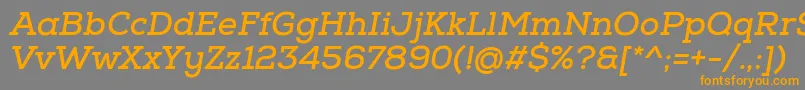 NexaSlabBoldOblique Font – Orange Fonts on Gray Background