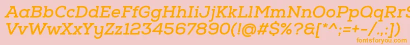 NexaSlabBoldOblique Font – Orange Fonts on Pink Background