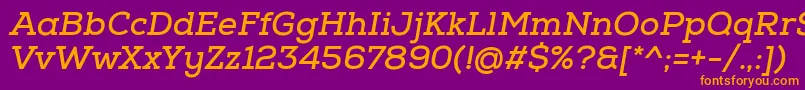 NexaSlabBoldOblique Font – Orange Fonts on Purple Background