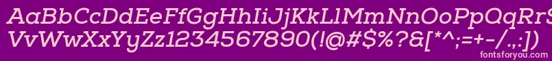 NexaSlabBoldOblique Font – Pink Fonts on Purple Background