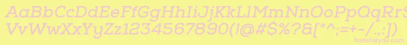 NexaSlabBoldOblique Font – Pink Fonts on Yellow Background