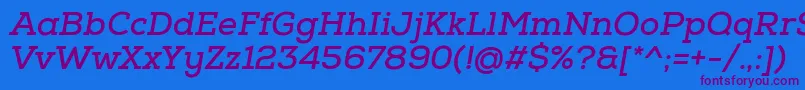 NexaSlabBoldOblique Font – Purple Fonts on Blue Background