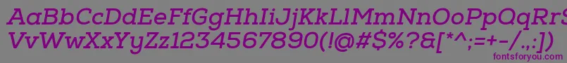 NexaSlabBoldOblique Font – Purple Fonts on Gray Background