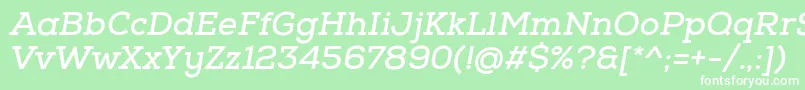 NexaSlabBoldOblique Font – White Fonts on Green Background