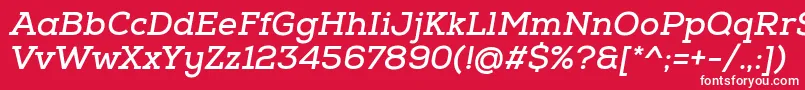NexaSlabBoldOblique Font – White Fonts on Red Background