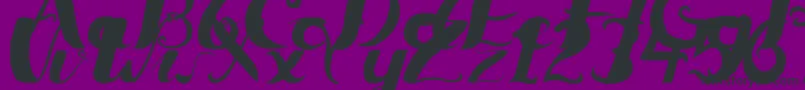 Ceicillia16121Regular Font – Black Fonts on Purple Background